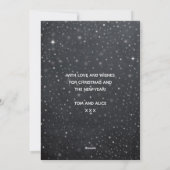 Frohe Weihnachtskarte Winterschneejammer Feiertagskarte (Rückseite)