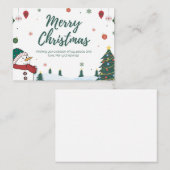 Frohe Weihnachtskarte ( Wunschkarte ). Mitteilungskarte (Vorne/Hinten)