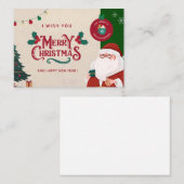 Frohe Weihnachtskarte ( Wunschkarte ). Mitteilungskarte (Vorne/Hinten)