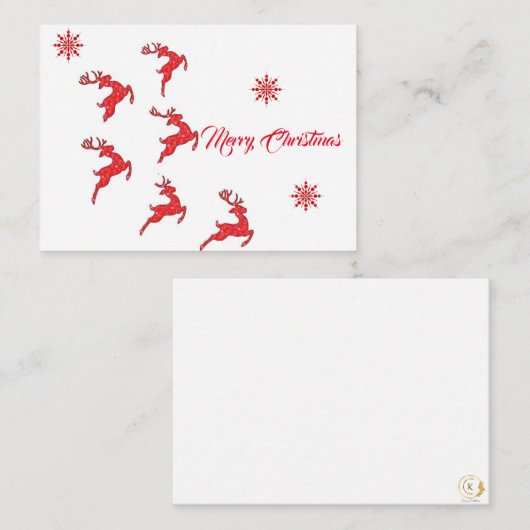 Frohe Weihnachtskarten 2023 Mitteilungskarte (Vorne/Hinten)