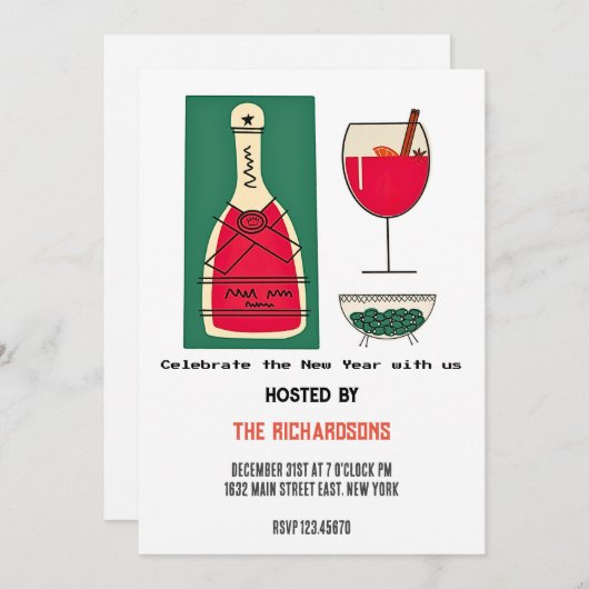 frohe Weihnachtskarten 2024 Feiertagskarte (Vorne/Hinten)