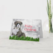 Frohe Weihnachtskarten - Boxer Holiday Dog Dankeskarte (Vorderseite)