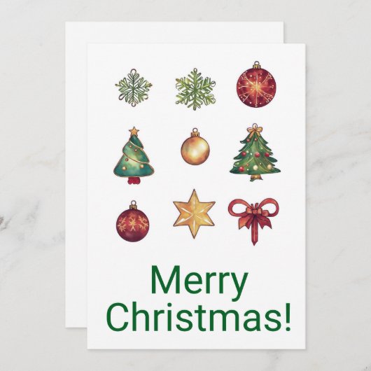 Frohe Weihnachtskarten Feiertagskarte (Vorne/Hinten)