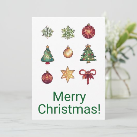 Frohe Weihnachtskarten Feiertagskarte (Stehend Vorderseite)