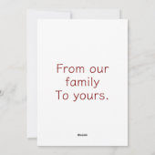 Frohe Weihnachtskarten Feiertagskarte (Rückseite)