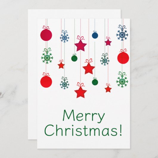 Frohe Weihnachtskarten Feiertagskarte (Vorne/Hinten)