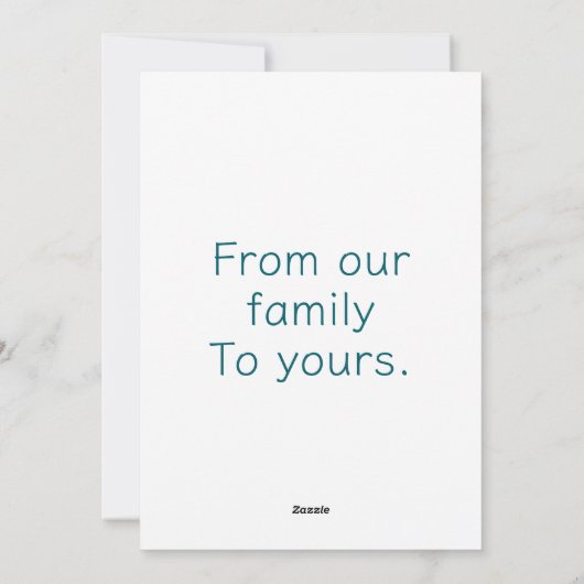 Frohe Weihnachtskarten Feiertagskarte (Rückseite)