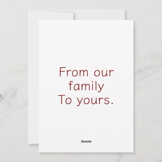 Frohe Weihnachtskarten Feiertagskarte (Rückseite)