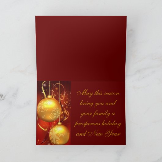 Frohe Weihnachtskarten Feiertagskarte (Innenseite)