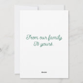 Frohe Weihnachtskarten Feiertagskarte (Rückseite)