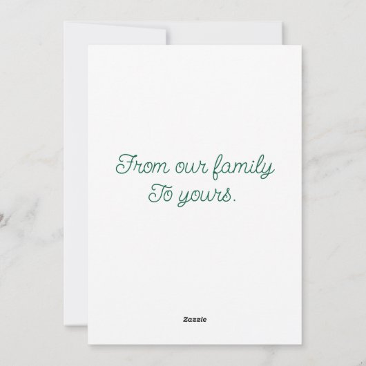 Frohe Weihnachtskarten Feiertagskarte (Rückseite)