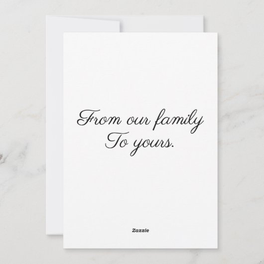 Frohe Weihnachtskarten Feiertagskarte (Rückseite)