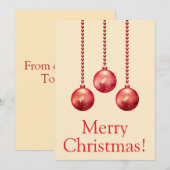 Frohe Weihnachtskarten Feiertagskarte (Vorne/Hinten)