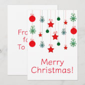 Frohe Weihnachtskarten Feiertagskarte (Vorne/Hinten)