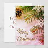 Frohe Weihnachtskarten Feiertagskarte (Vorne/Hinten)