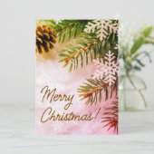 Frohe Weihnachtskarten Feiertagskarte (Stehend Vorderseite)
