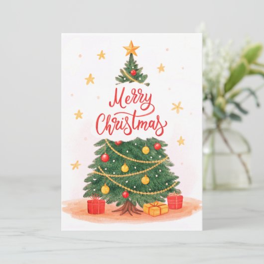 Frohe Weihnachtskarten Feiertagskarte (Stehend Vorderseite)