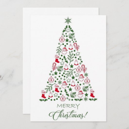 Frohe Weihnachtskarten Feiertagskarte (Vorne/Hinten)