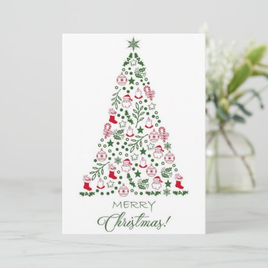 Frohe Weihnachtskarten Feiertagskarte (Stehend Vorderseite)