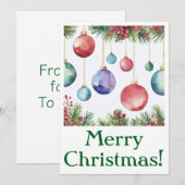 Frohe Weihnachtskarten Feiertagskarte (Vorne/Hinten)