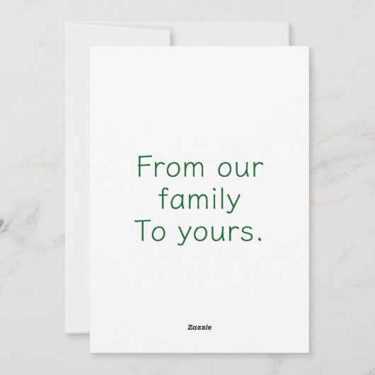 Frohe Weihnachtskarten Feiertagskarte (Rückseite)