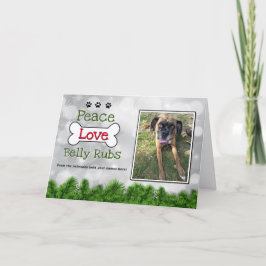 Frohe Weihnachtskarten - Frieden, Liebe Bauch Rubs Dankeskarte