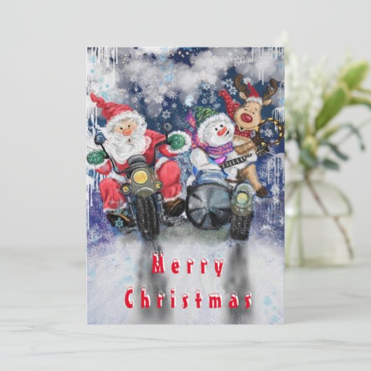 Frohe Weihnachtskarten mit glücklichen Freunden - (Stehend Vorderseite)