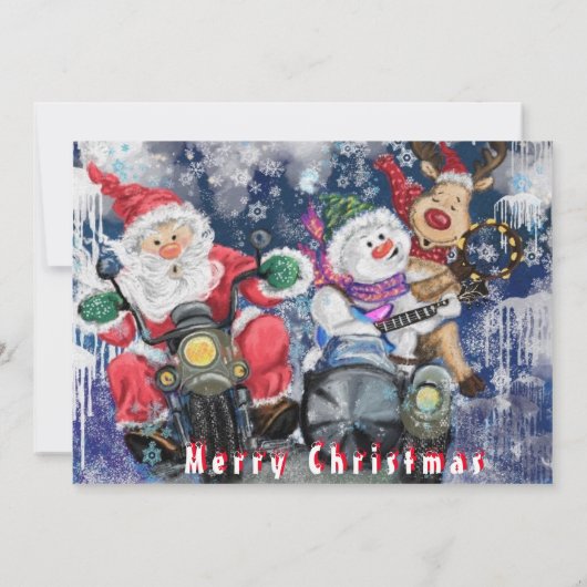 Frohe Weihnachtskarten mit glücklichen Freunden -  (Rückseite)