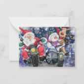 Frohe Weihnachtskarten mit glücklichen Freunden Mitteilungskarte (Rückseite)