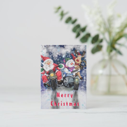 Frohe Weihnachtskarten mit glücklichen Freunden Mitteilungskarte (Stehend Vorderseite)