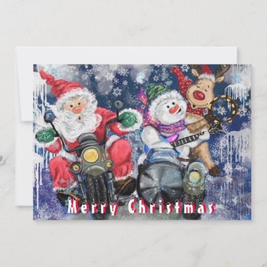 Frohe Weihnachtskarten mit lustigen Freunden (Vorderseite)