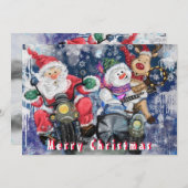 Frohe Weihnachtskarten mit lustigen Freunden (Vorne/Hinten)