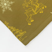 Frohe Weihnachtskarten Rennen mit Tieren, Vorlage Fleecedecke (Ecke)
