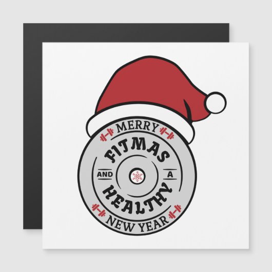 Frohe Weihnachtskarten und gesunde Weihnachtskarte Magnetkarte (Vorne/Hinten)