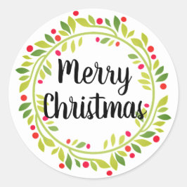 Frohe Weihnachtskartentafel und Paketkleber Runder Aufkleber