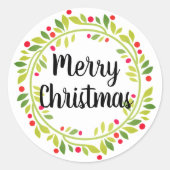 Frohe Weihnachtskartentafel und Paketkleber Runder Aufkleber (Vorderseite)