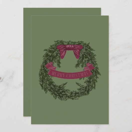 Frohe Weihnachtskartentkarte Feiertagskarte (Vorne/Hinten)