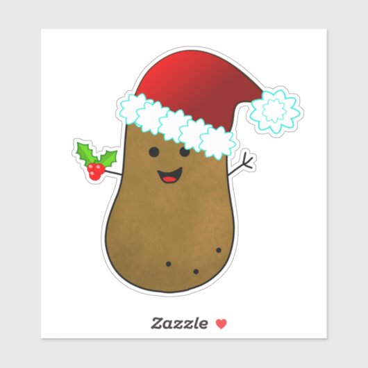 Frohe WeihnachtsKartoffel Aufkleber (Blatt)