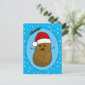 Frohe WeihnachtsKartoffel Feiertagspostkarte (Stehend Vorderseite)