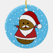 Frohe WeihnachtsKartoffel Keramik Ornament (Hinten)