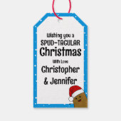 Frohe WeihnachtsKartoffel Personalisiert Geschenkanhänger (Rückseite)