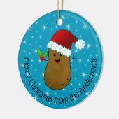 Frohe WeihnachtsKartoffel Personalisiert Keramik Ornament (Links)