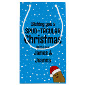 Frohe WeihnachtsKartoffel Personalisiert Kleine Geschenktüte (Rückseite)