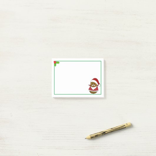 Frohe WeihnachtsKartoffel Post-it Klebezettel (Auf Schreibtisch)