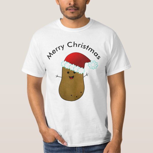 Frohe WeihnachtsKartoffel T-Shirt (Vorderseite)