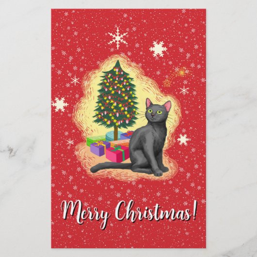 Frohe Weihnachtskat Briefpapier (Vorderseite)