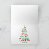 Frohe Weihnachtskat Feiertagskarte (Innenseite)