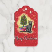 Frohe Weihnachtskat Geschenkanhänger (Rückseite)