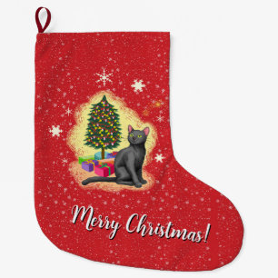 Frohe Weihnachtskat Großer Weihnachtsstrumpf