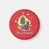 Frohe Weihnachtskat Magnet (Vorne)